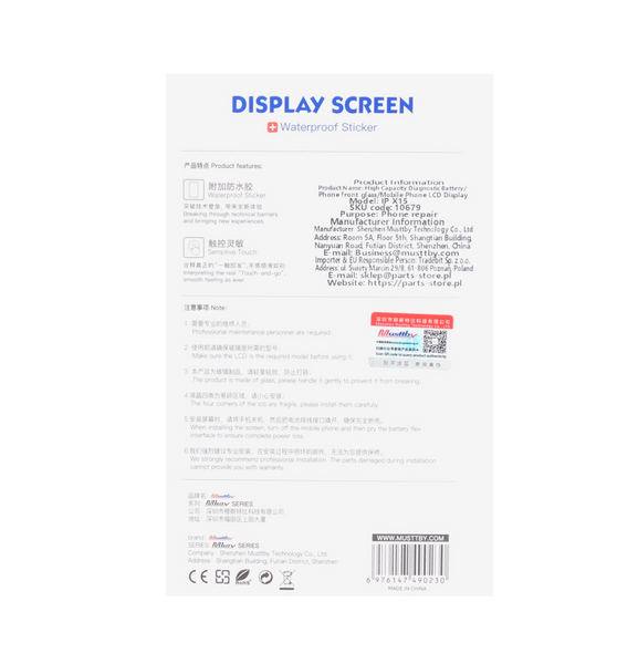 Wyświetlacz Soft OLED Programowalny LCD do Apple iPhone 15 Diagnostic