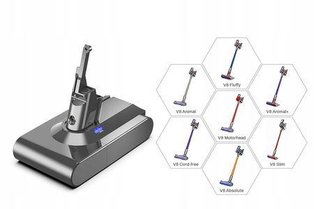 Bateria Akumulator Zasilacz do odkurzacza Dyson V8 SV10 21.6V 5000mAh