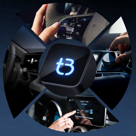 Bezprzewodowy Adapter Tradebit TB CUBE USB-C CarPlay / Android Auto Czarny