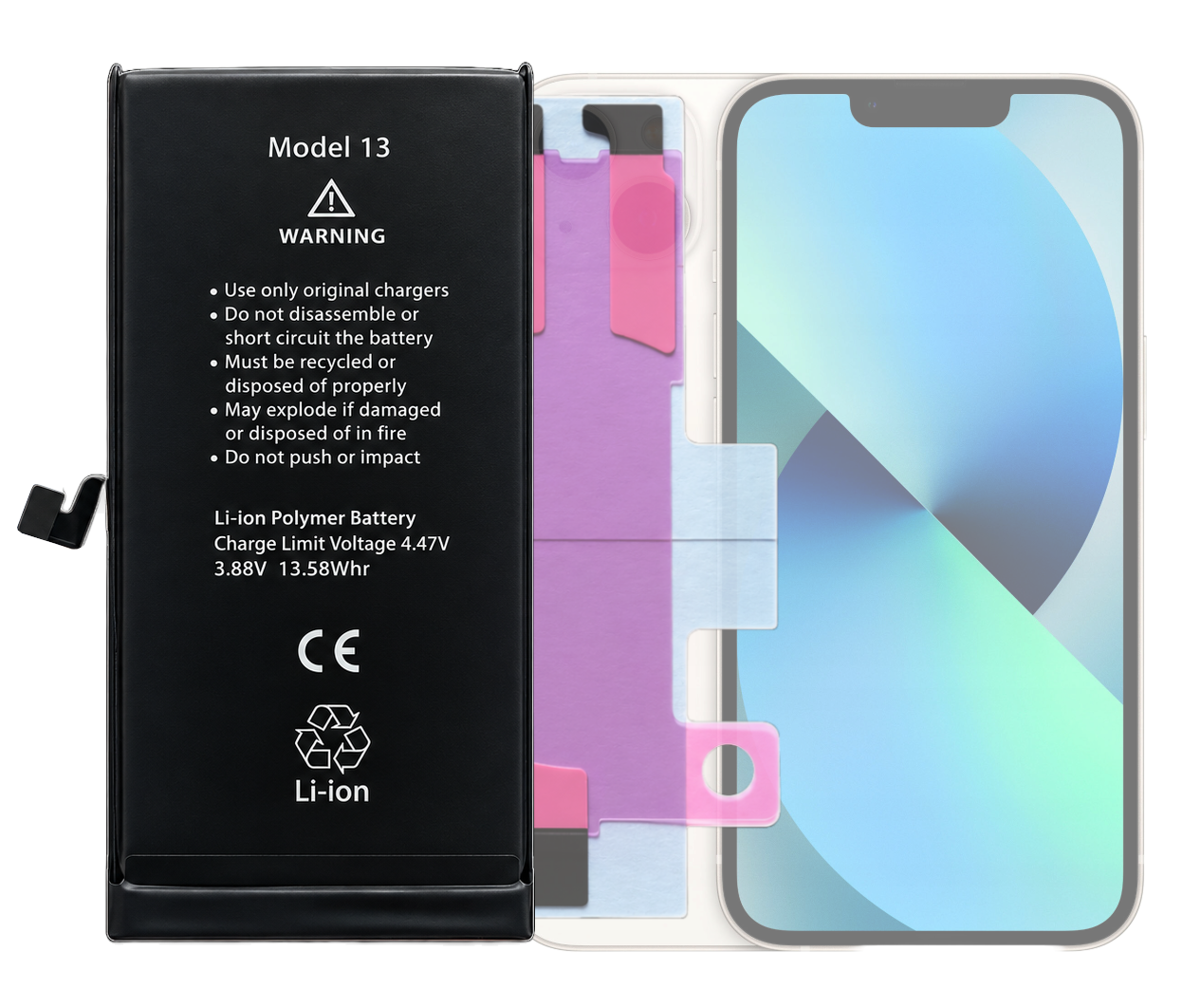 Bateria Akumulator do iPhone 13 A2482 Powiększona 3500mAh BEZ KOMUNIKATU