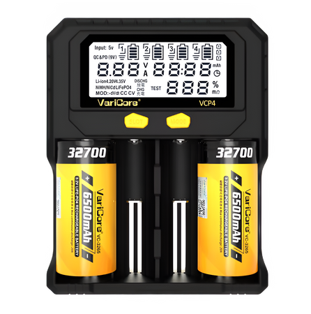 Ładowarka VariCore VCP4+5V 3A do akumulatorów AA AAA 18650 21700 26650