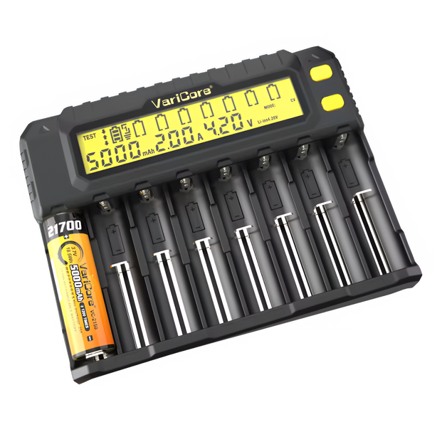 Ładowarka VariCore VCP8 do baterii akumulatorów AA AAA 18650 21700 26700