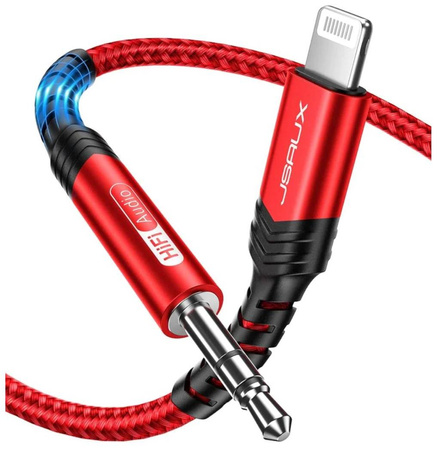 JSAUX CL0064 kabel audio Jack 3,5mm do Lightning AUX iPhone iPad MFI 1.8m