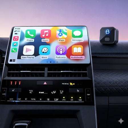 Adapter bezprzewodowy Android Auto i Carplay Tradebit TB CUBE PRO BT 5.4 WiFi 6