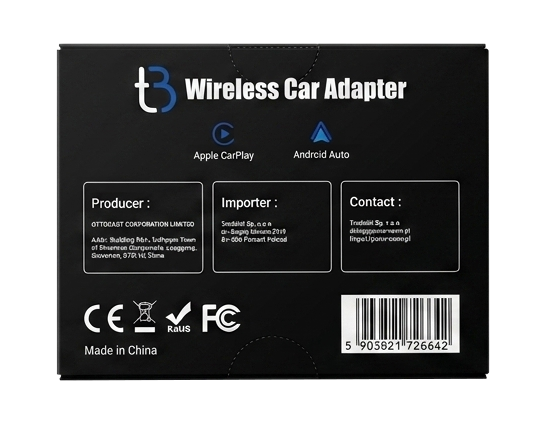 Adapter bezprzewodowy Android Auto i Carplay Tradebit TB CUBE PRO BT 5.4 WiFi 6
