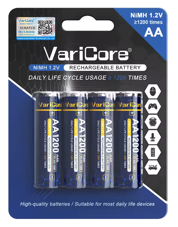Akumulator bateria ogniwo VariCore VC-AA 1200 AA-Ni-MH 1.2V 1200mAh 4-pak