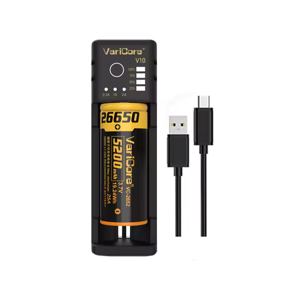 Ładowarka VariCore V10 do baterii akumulatorów AA AAA 18650 21700 26700