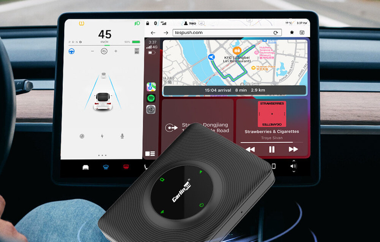 Adapter bezprzewodowy Carlinkit CPC200-T2C CarPlay dla TESLA Model Y S 3 X