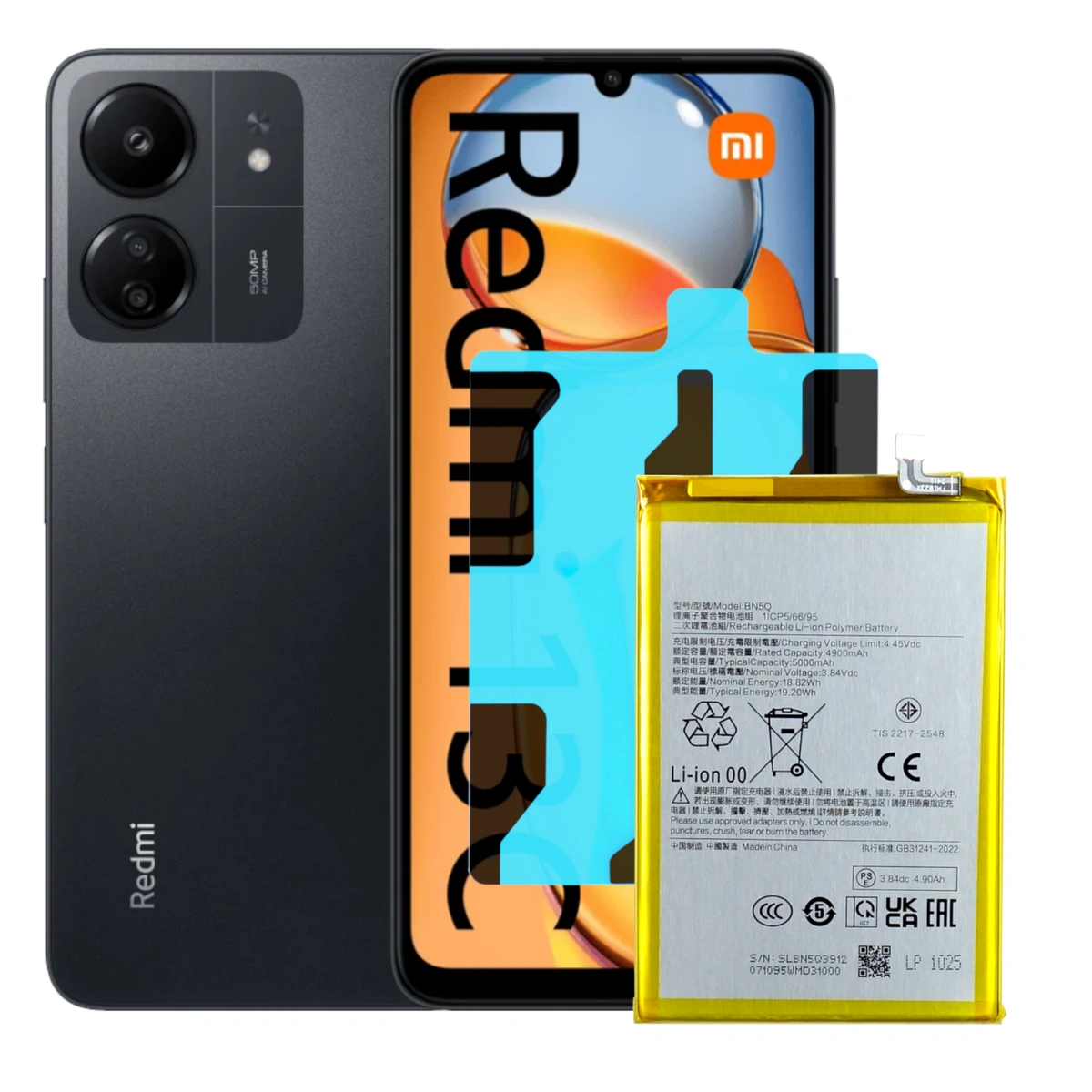 Bateria do Xiaomi Redmi 13C / POCO C65 / M6 5G BN5Q 4900 mAh + Taśma