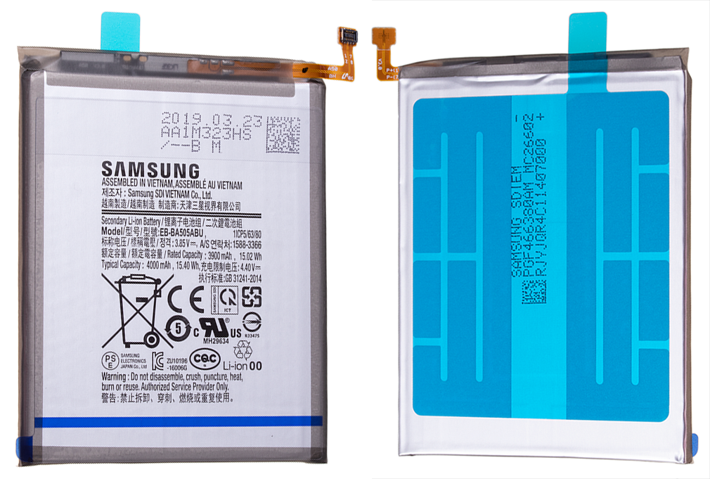 Bateria EB-BA505ABU do Samsung Galaxy A50/A20/A30/A30s/A50s SERVICE PACK