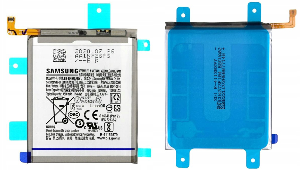 Bateria EB-BN985ABY do Samsung Galaxy Note 20 Ultra 5G SM-N986 SERVICE PACK