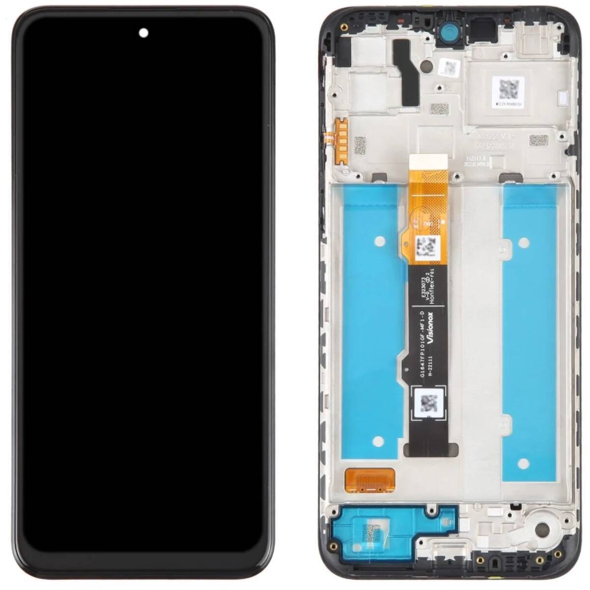 Oryginalny Wyświetlacz LCD + ekran dotykowy Motorola Moto G31 4G XT2173 (OLED) Ramka czarna