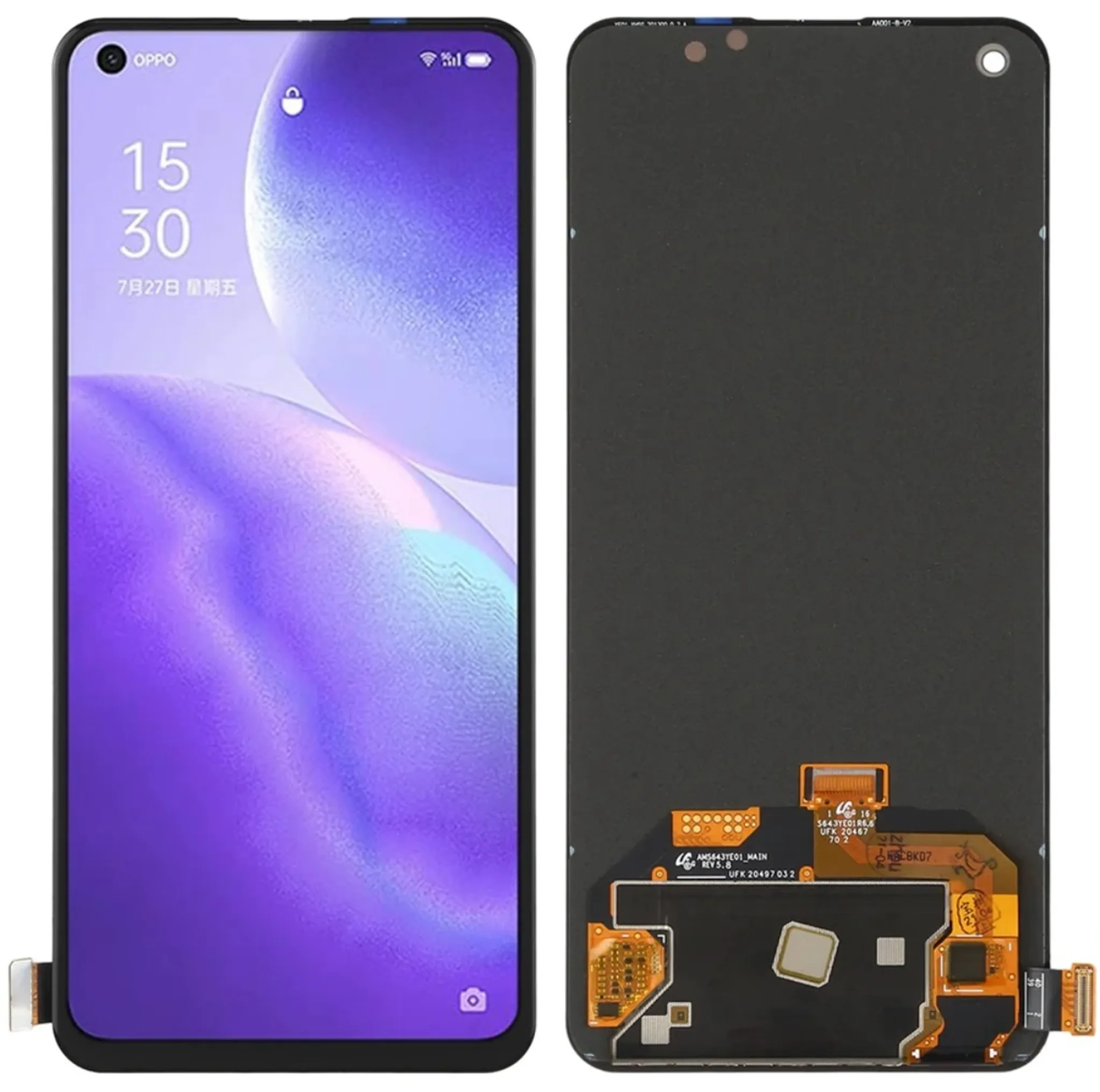 Oryginalny wyświetlacz LCD + ekran dotykowy Oppo Reno 7 5G CPH2371 OLED