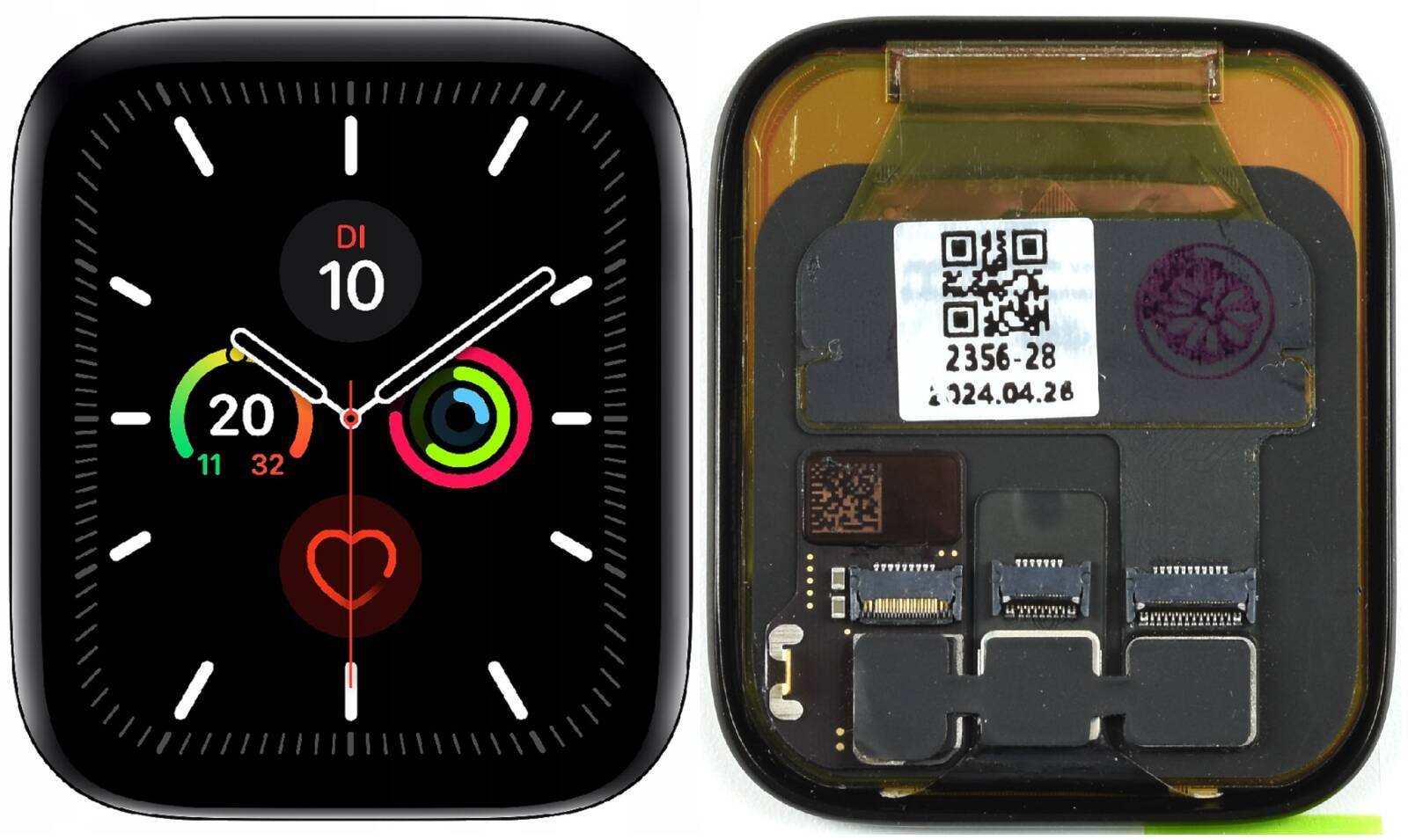 Oryginalny wyświetlacz do Apple Watch 4 44mm A1976 A2008 OEM OLED