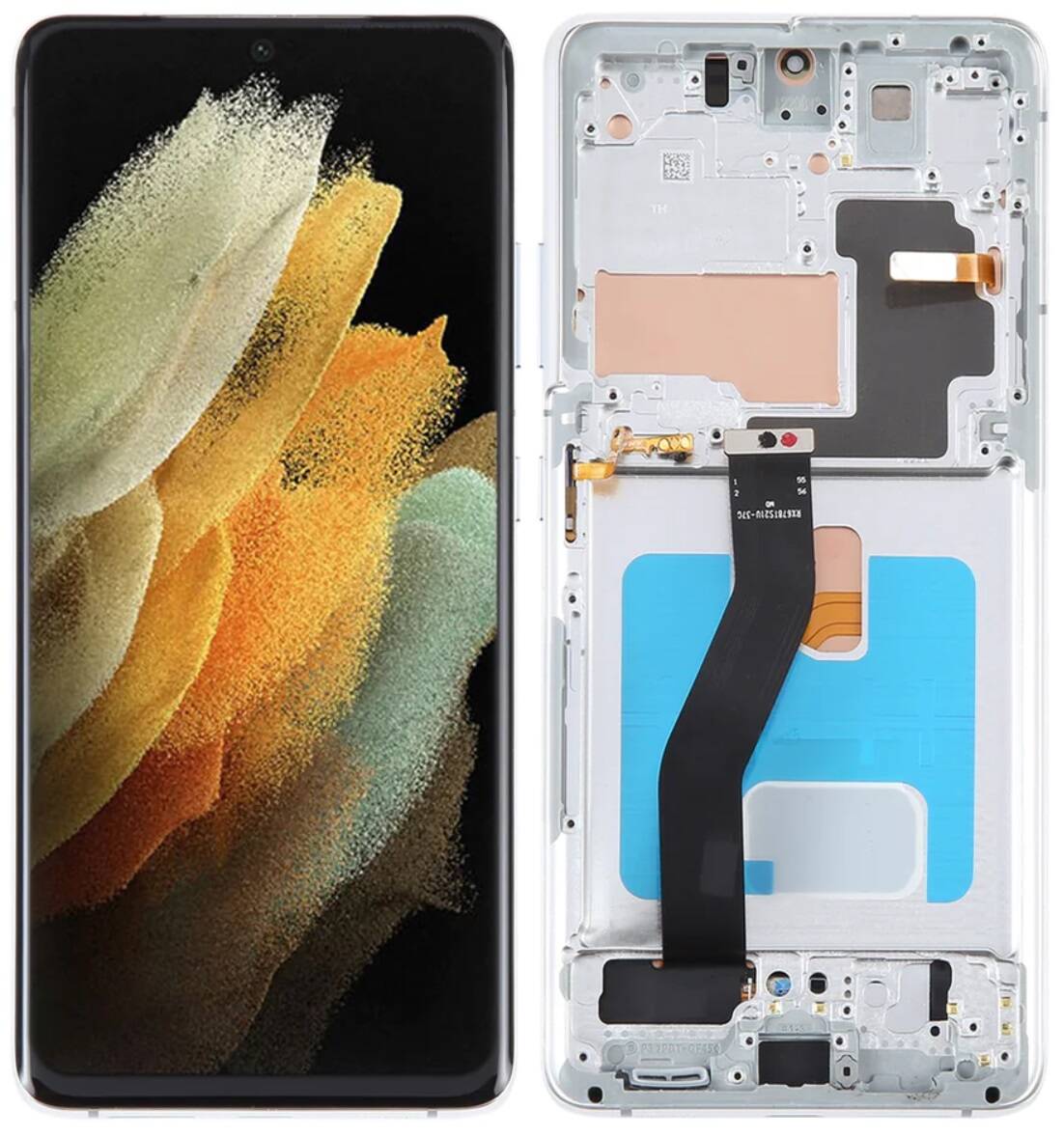 Wyświetlacz LCD + ekran dotykowy Samsung Galaxy S21 Ultra 5G SM-G998B OLED Ramka srebrna