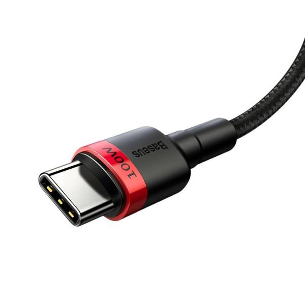 Baseus Cafule nylonowy kabel przewód USB Typ C Power Delivery 2.0 100W 20V 5A 2m czarny