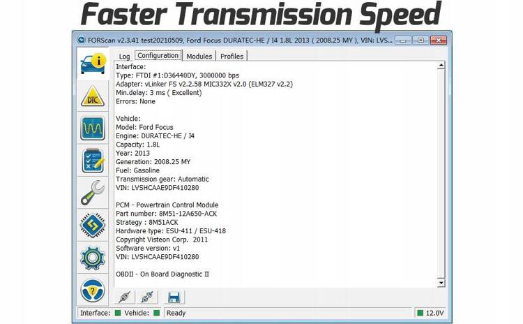 Interfejs diagnostyczny Vgate vLinker FS USB ForScan Ford FEPS MS CAN