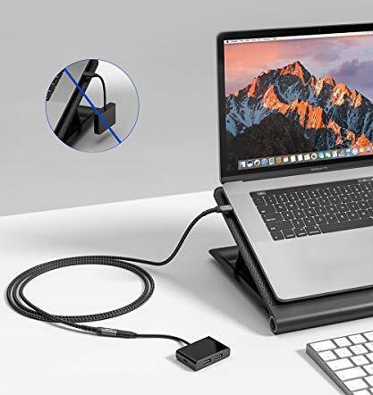 JSAUX Kabel Przejściówka Adapter USB-C Męski na USB-C Żeński 100W/5A 1M