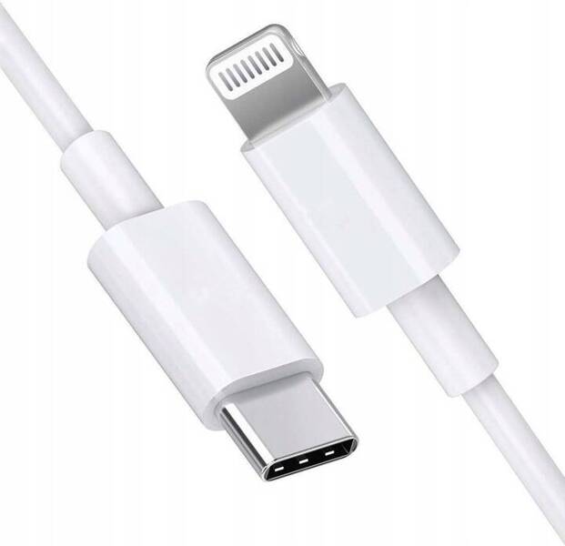 Kabel przewód USB-C - Lightning 1m 100W biały