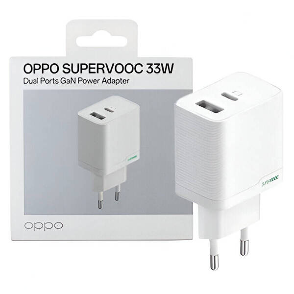 Ładowarka 33W Oppo Supervocc USB-A/USB-C GaN FAST CHARGE