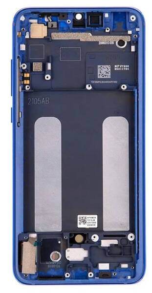 Oryginalny wyświetlacz LCD + ekran dotykowy Xiaomi Mi 9 Lite (2019) 561010033033 SERVICE PACK Niebieski z ramką