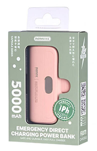 POWERBANK REMAX RPP-633 5000 mAh Lightning Szybkie Ładowanie 10W różowy