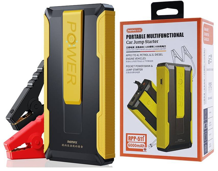 Powerbank Rozrusznik Jump starter Booster - 6000 mAh