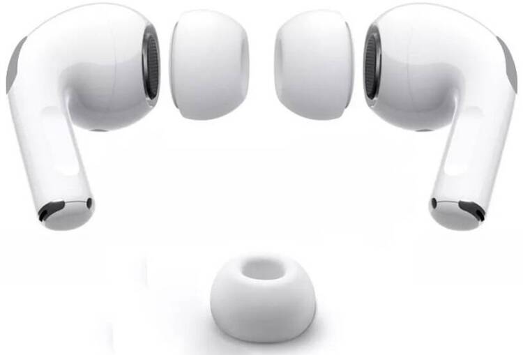 Silikonowe Gumki Douszne do Apple AirPods Pro GEN 1/2/3 Komplet (S, M, L) biały