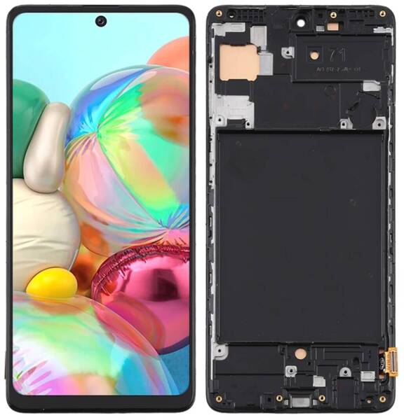 Wyświetlacz LCD + ekran dotykowy Samsung Galaxy A71 SM-A715F Incell Ramka czarna