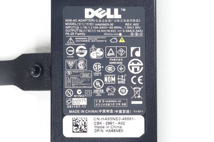 Zasilacz do laptopa Dell 19,5V 3,34A 65W 7,4 x 5,0 mm