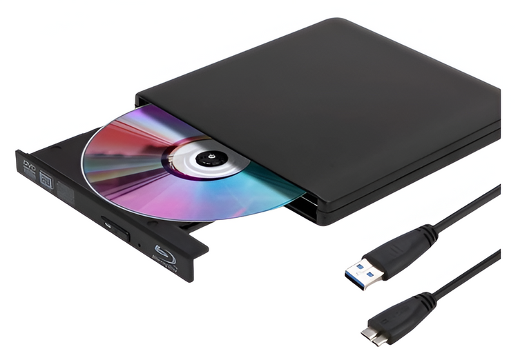 Zewnętrzny napęd Blu-ray DVD 4K 3D USB 3.0 BD/CD/DVD do Windows//Mac OS/Linux