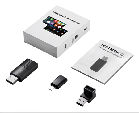 Bezprzewodowy Adapter Mini USB 2w1 TRADEBIT do CarPlay / Android Auto