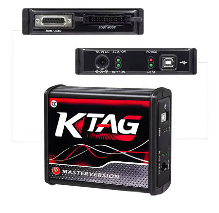 Interfejs Programator KTAG V7.020 V2.25 RED 4 LED do ECU