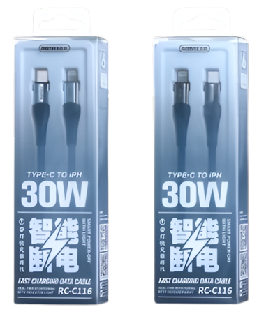 KABEL REMAX USB-C/Ligthning SZYBKIE ŁADOWANIE 30W mocny kabel iPhone/Android 1,2m