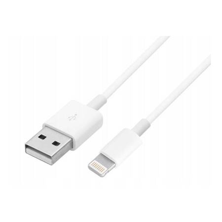 Kabel przewód USB-A - Lightning 1m biały