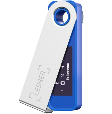 Ledger Nano S Plus Blue portfel kryptowalut Bitcoin Ethereum