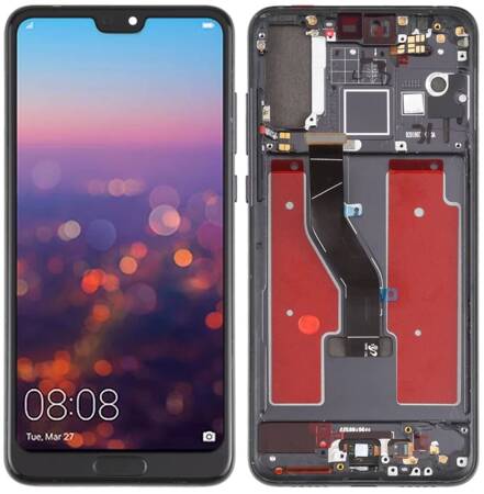 Oryginalny wyświetlacz LCD + ekran dotykowy Huawei P20 PRO CLT-L09 / L29  (Regenerowany) Ramka Czarny