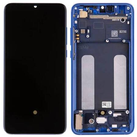 Oryginalny wyświetlacz LCD + ekran dotykowy Xiaomi Mi 9 Lite (2019) 561010033033 SERVICE PACK Niebieski z ramką