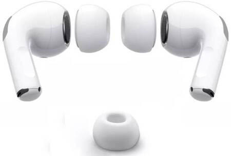 Silikonowe Gumki Douszne do Apple AirPods Pro GEN 1/2/3 Komplet (S, M, L) biały