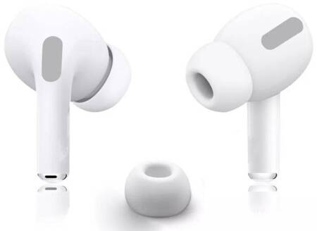 Silikonowe Gumki Douszne do Apple AirPods Pro GEN 1/2/3 Komplet (S, M, L) biały