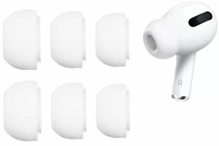 Silikonowe Gumki Douszne do Apple AirPods Pro GEN 1/2/3 Komplet (S, M, L) biały