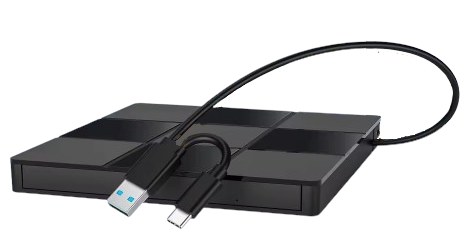 Zewnętrzny Napęd CD/DVD do laptopa/komputera 4xUSB 1xUSB-C SD/TF