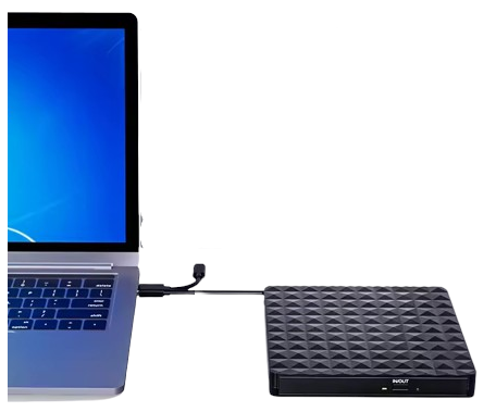 Zewnętrzny Napęd CD/DVD współpracujący z PC/Laptopem USB-C