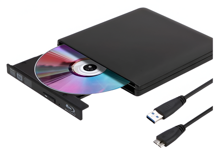 Zewnętrzny napęd Blu-ray DVD 4K 3D USB 3.0 BD/CD/DVD do Windows//Mac OS/Linux